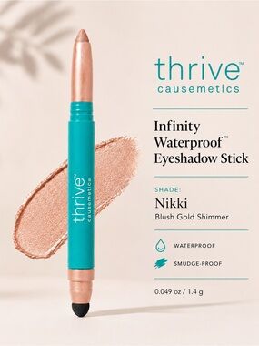 NEW/NIB Thrive Causemetics Infinity Waterproof™ Eyeshadow Stick in Shade Nikki